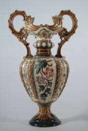 Antique Austrian Majolica Bros. Urbach Vase