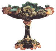 Antique Austrian Majolica Wilhelm Schiller Art Nouveau Centerpiece