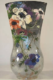 Antique French Majolica Fontainebleau Impressionist Vase