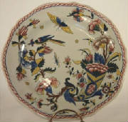 Antique French Faience Gien Cornucopia Plate
