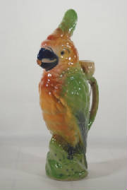 St. Clement Majolica Parrot Pitcher