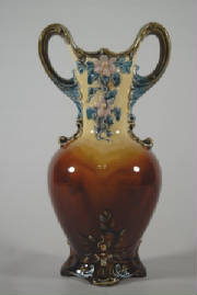 Antique French Majolica Art Nouveau Vase
