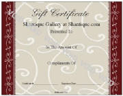 Shantique Gallery Gift Certificate